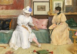 A Friendly Call, 1895, by William Merritt Chase, National Gallery of Art