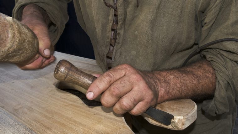 Carver's hands using tools to shave wood: Photo 11041111 / Craftsman Hands © Massimiliano Leban | Dreamstime.com