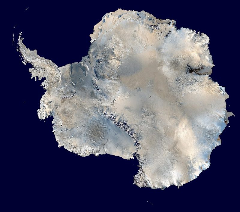 Antarctica satellite composite, photo credit: Blue Marble 