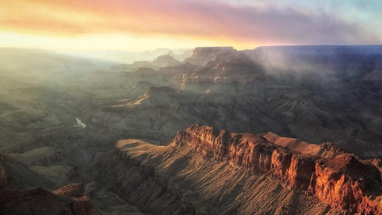 Grand Canyon with mist, photo credit: Nate Loper