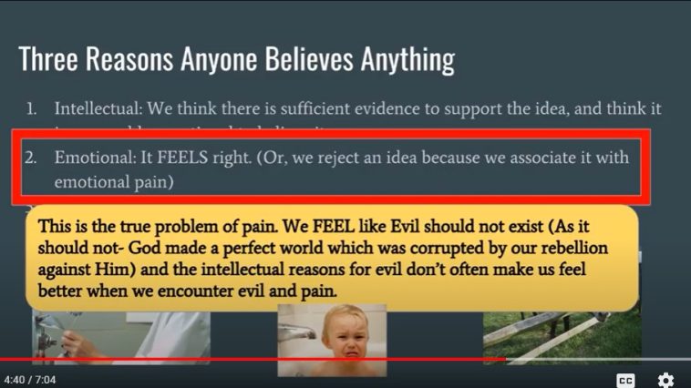 Problem of Evil YouTube still