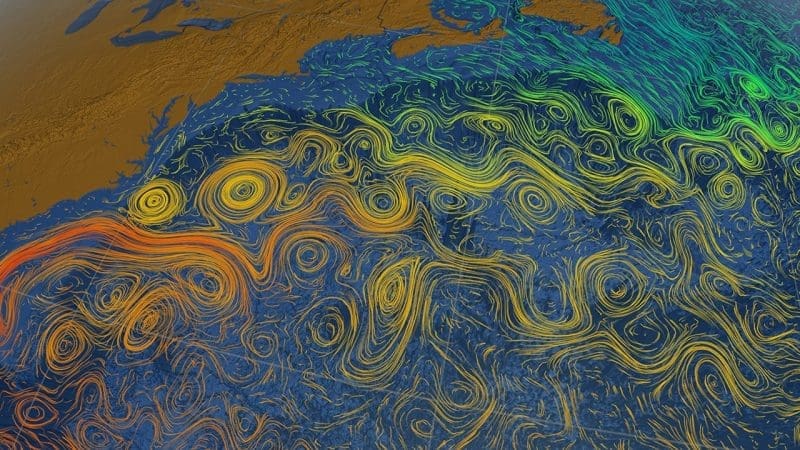 Oceanic Gyres illustration, photo credit: NASA